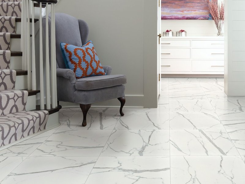 marble floor tiled entrance and stairwell from Goodrich Floor Coverings Inc in Salt Lake City