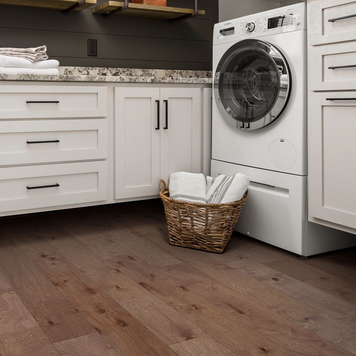 laundry room with hardwood floors from Goodrich Floor Coverings Inc in Salt Lake City